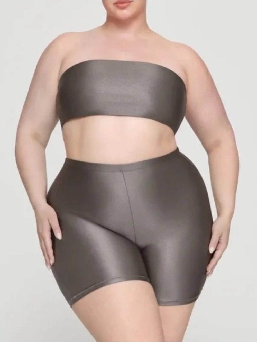Skims Spandex Jersey Bike Short BO-BKS-3016 Gray Chalk Size 4x